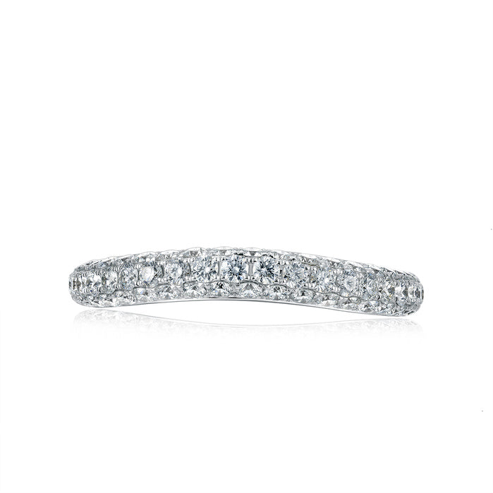 Pave 3/4 Round Band Matching Ring, 1st Ser., Mdl 02