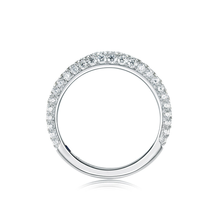 Pave 3/4 Round Band Matching Ring, 1st Ser., Mdl 02