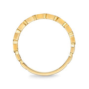 Vintage Hexagon Stackable Band .08ctw approx.