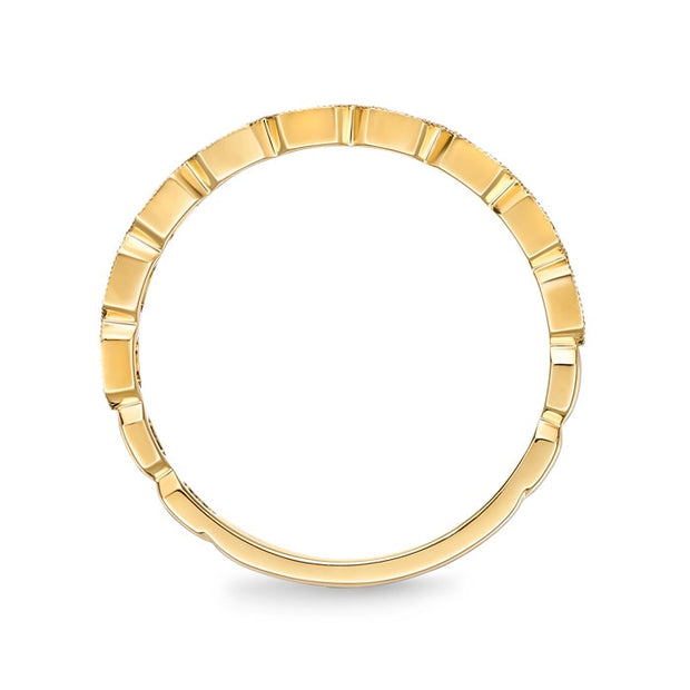 Vintage Hexagon Stackable Band .08ctw approx.