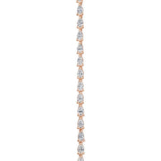 Pear Diamond Tennis Bracelet in 18k Rose Gold