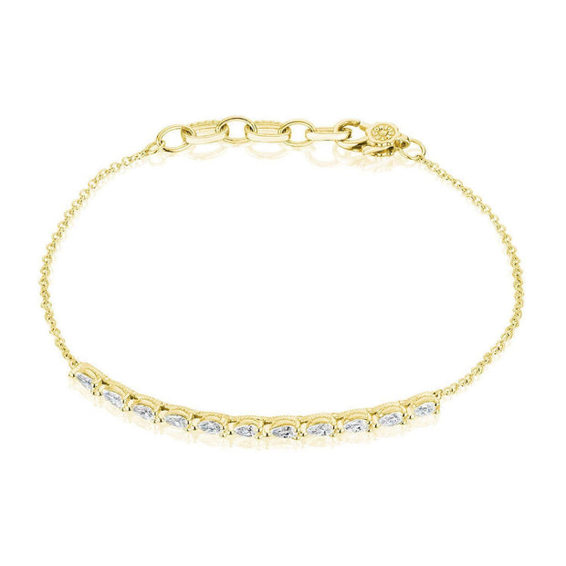 Pear Diamond Bracelet in 18k Yellow Gold