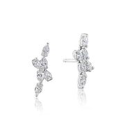 Pear Diamond Earrings in 18k White Gold