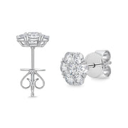 Floral Diamond Studs 1.50ctw approx.