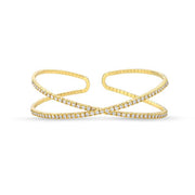 Open Flex Crisscross Diamond Bangle 1.50ctw approx.