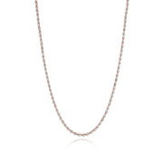 Pear Diamond Tennis Necklace in 18k Rose Gold