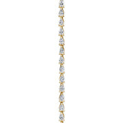 Pear Diamond Tennis Necklace in 18k Yellow Gold