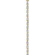 Pear Diamond Tennis Necklace in 18k Yellow Gold