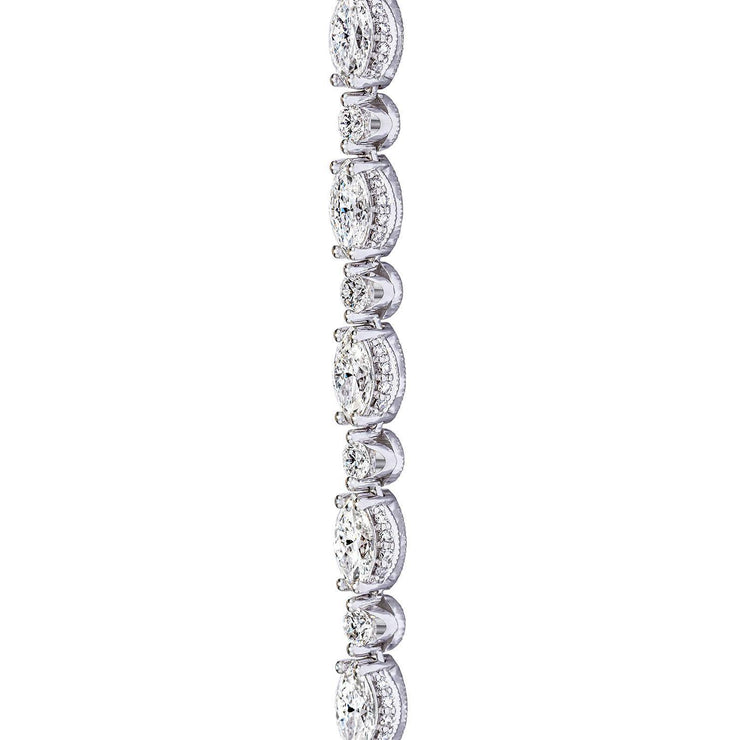 Mixed Diamond Tennis Necklace