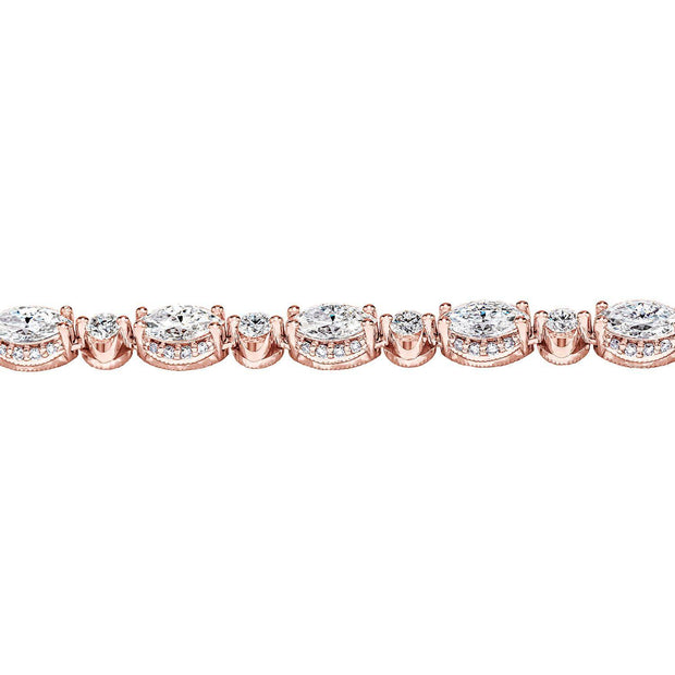 Mixed Diamond Tennis Necklace