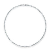 Diamond Tennis Necklace, Baguette & Round