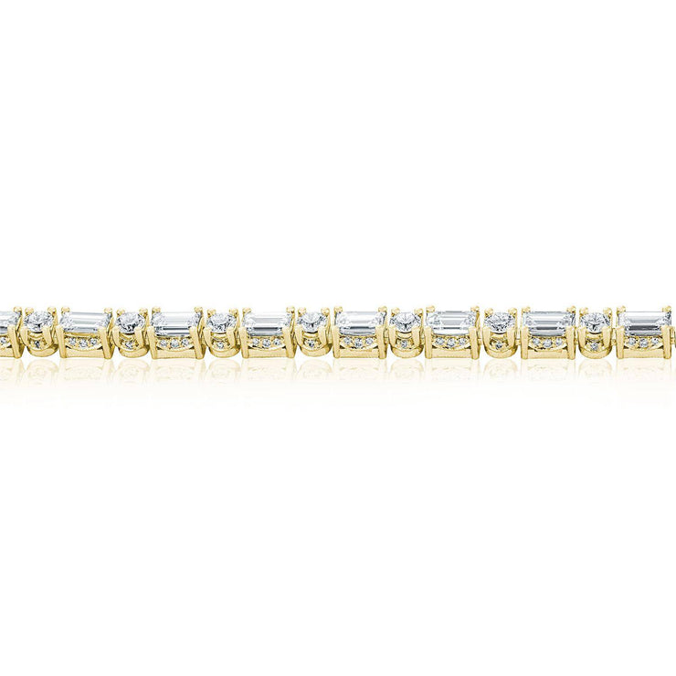 Diamond Tennis Necklace, Baguette & Round