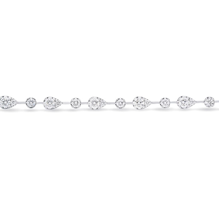 Vintage Petal Diamond Line Necklace 2.90ctw approx.