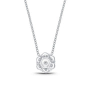 Floral Diamond Pendant .50ctw approx.