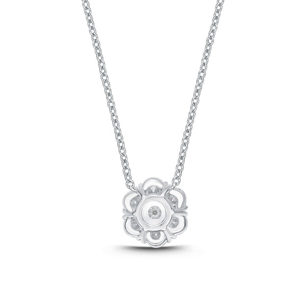 Floral Diamond Pendant .50ctw approx.