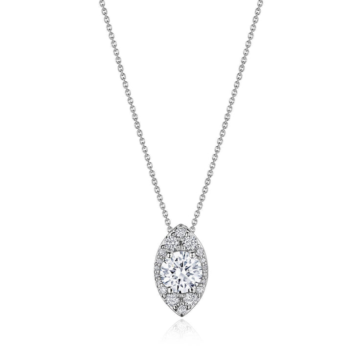 17"" Vertical Marquise Bloom Diamond Necklace