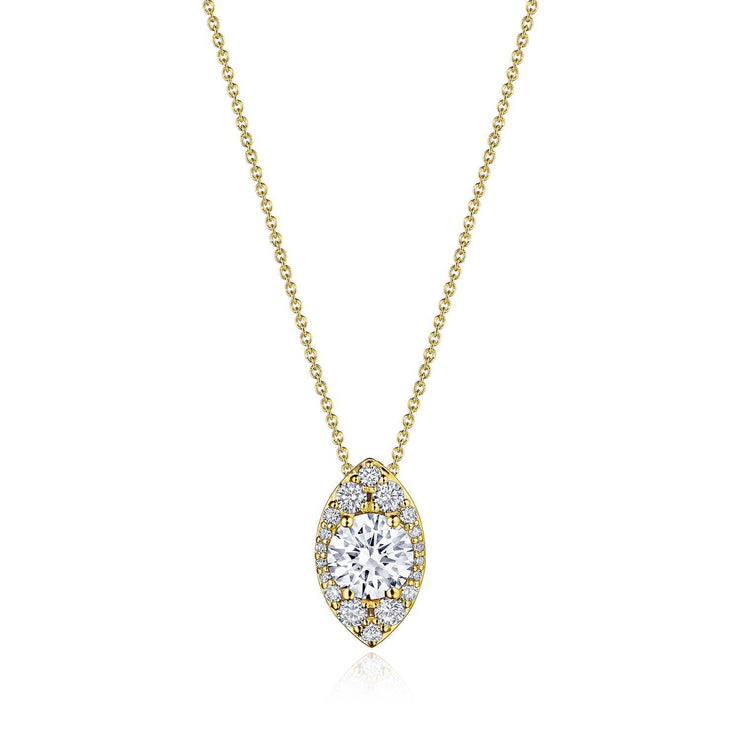 17"" Vertical Marquise Bloom Diamond Necklace