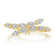 Pear Diamond Ring in 18k Yellow Gold