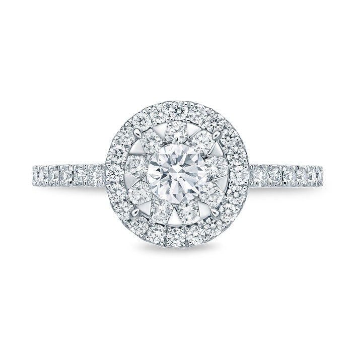 Bouquet Halo Engagement Ring .61ctw approx.