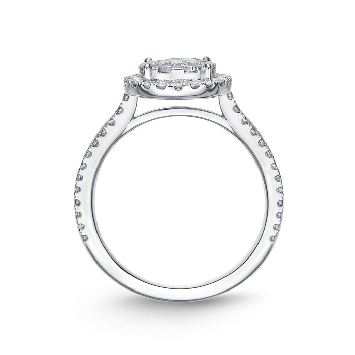 Bouquet Halo Engagement Ring .61ctw approx.