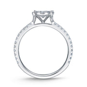 Bouquet Solitaire Engagement Ring with Diamond Shank .46ctw