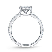 Bouquet Solitaire Engagement Ring with Diamond Shank .72ctw