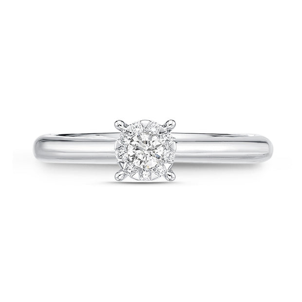 Bouquet Solitaire Engagement Ring .16ctw approx. (.10 center