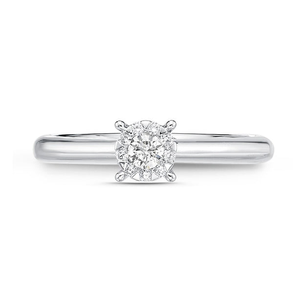Bouquet Solitaire Engagement Ring .21ctw approx. (.15 center