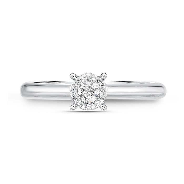 Bouquet Solitaire Engagement Ring .21ctw approx. (.15 center