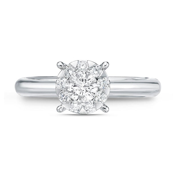 Bouquet Solitaire Engagement Ring .32ctw approx. (.20 center