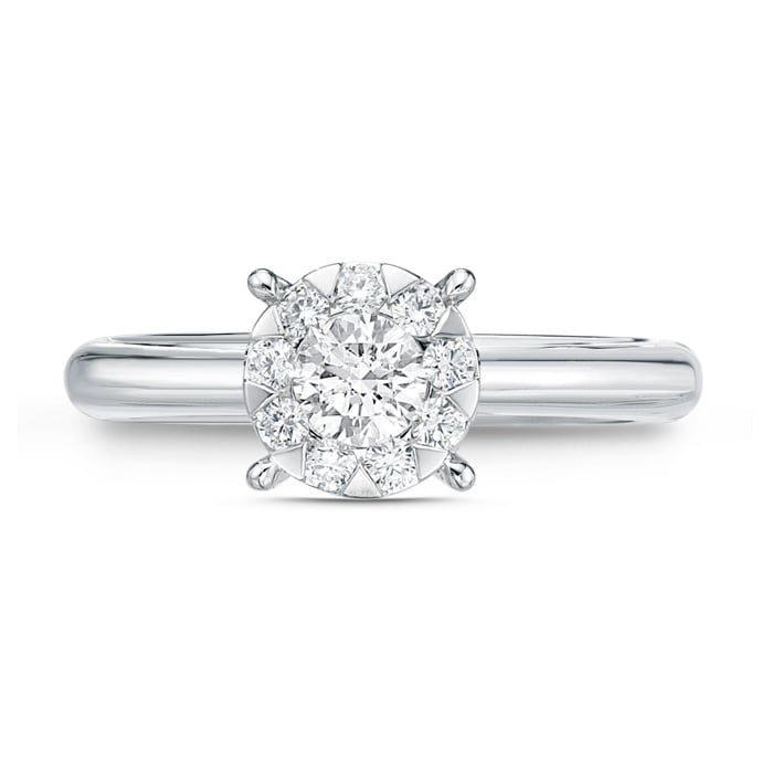 Bouquet Solitaire Engagement Ring .32ctw approx. (.20 center