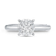 Bouquet Solitaire Engagement Ring .47ctw approx. (.30 center