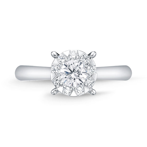 Bouquet Solitaire Engagement Ring .63ctw approx. (.40 center