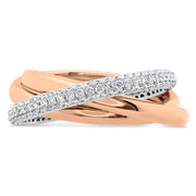Pavé 3 Row Rolling Ring .91ctw approx. 2.5mm