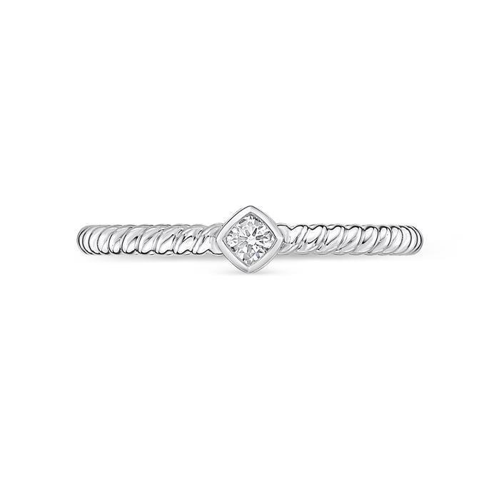 Single Offset Diamond Twist Band .08ctw approx.