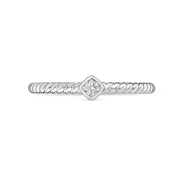 Single Offset Diamond Twist Band .08ctw approx.