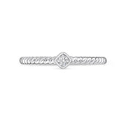 Single Offset Diamond Twist Band .08ctw approx.