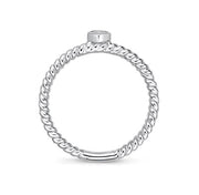 Single Offset Diamond Twist Band .08ctw approx.