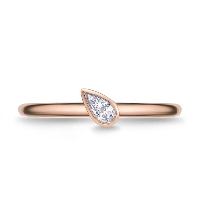 Pear Shape Petite Stackable Band .10ctw approx.