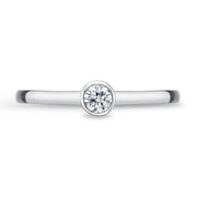 Single Diamond Petite Stackable Band .16ctw approx.