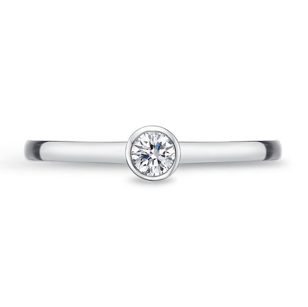 Single Diamond Petite Stackable Band .16ctw approx.
