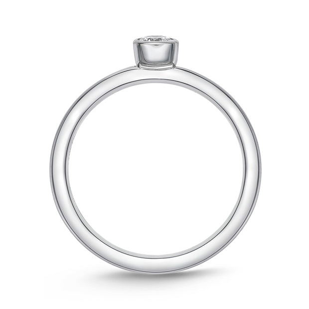 Single Diamond Petite Stackable Band .16ctw approx.