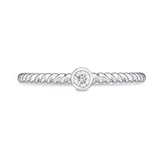 Single Diamond Petite Twist Band .08ctw approx.