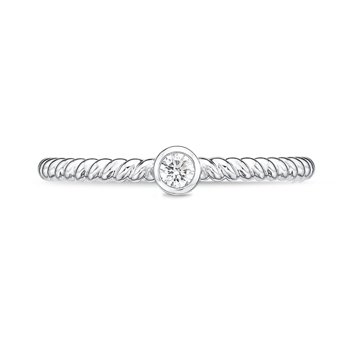 Single Diamond Petite Twist Band .08ctw approx.