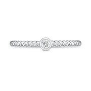 Single Diamond Petite Twist Band .08ctw approx.