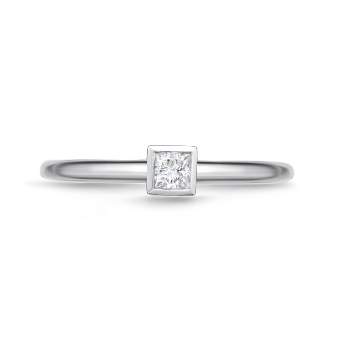 Princess Cut Petite Stackable Band .15ctw approx.