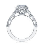 Round with Cushion Bloom Engagement Ring