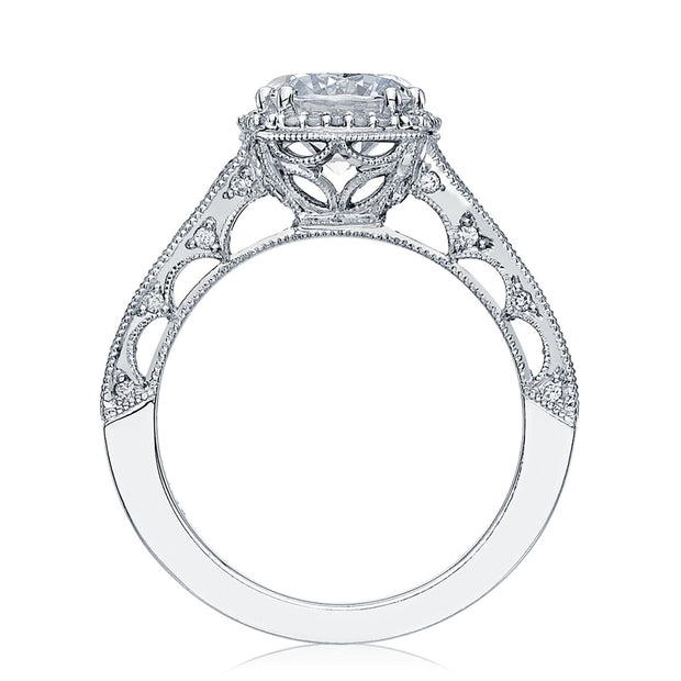 Round with Cushion Bloom Engagement Ring