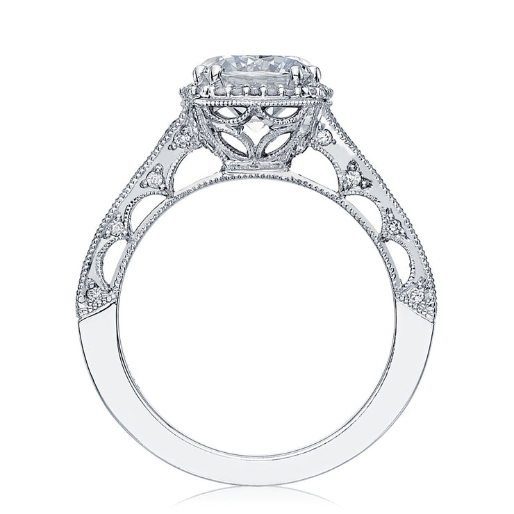 Round with Cushion Bloom Engagement Ring