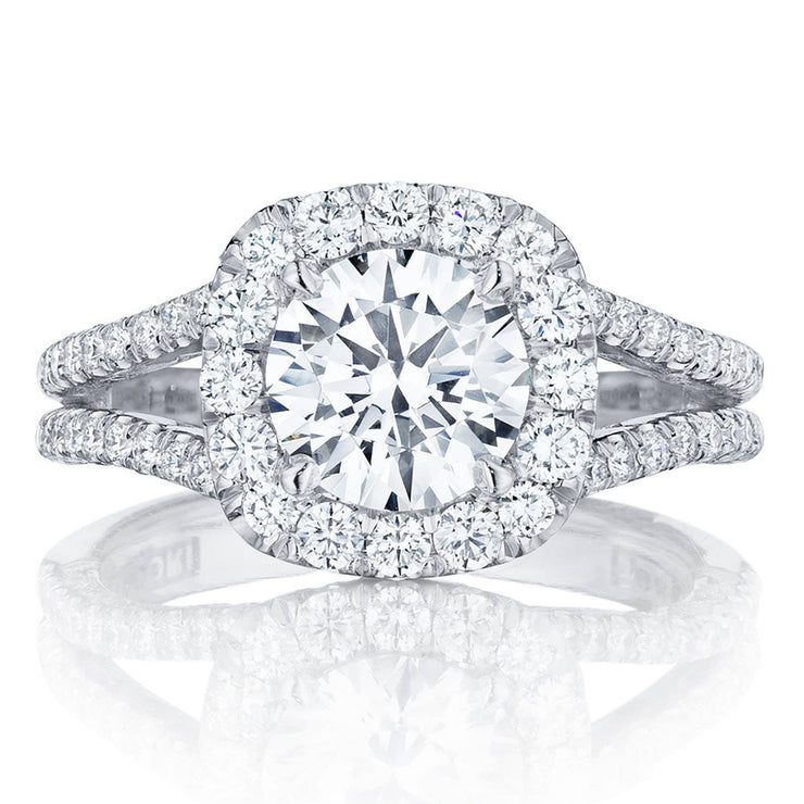 Round with Cushion Bloom Engagement Ring